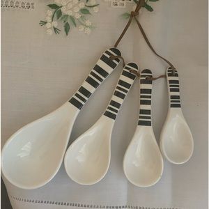 Hobby lobby ceramic black and white measuring spoons
